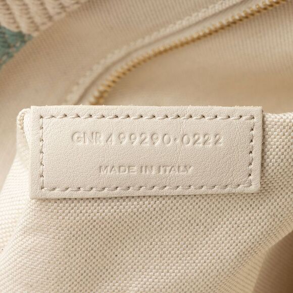 Saint Laurent Canvas Calfskin Striped Rive Gauche Large Tote - Picture 6 of 16